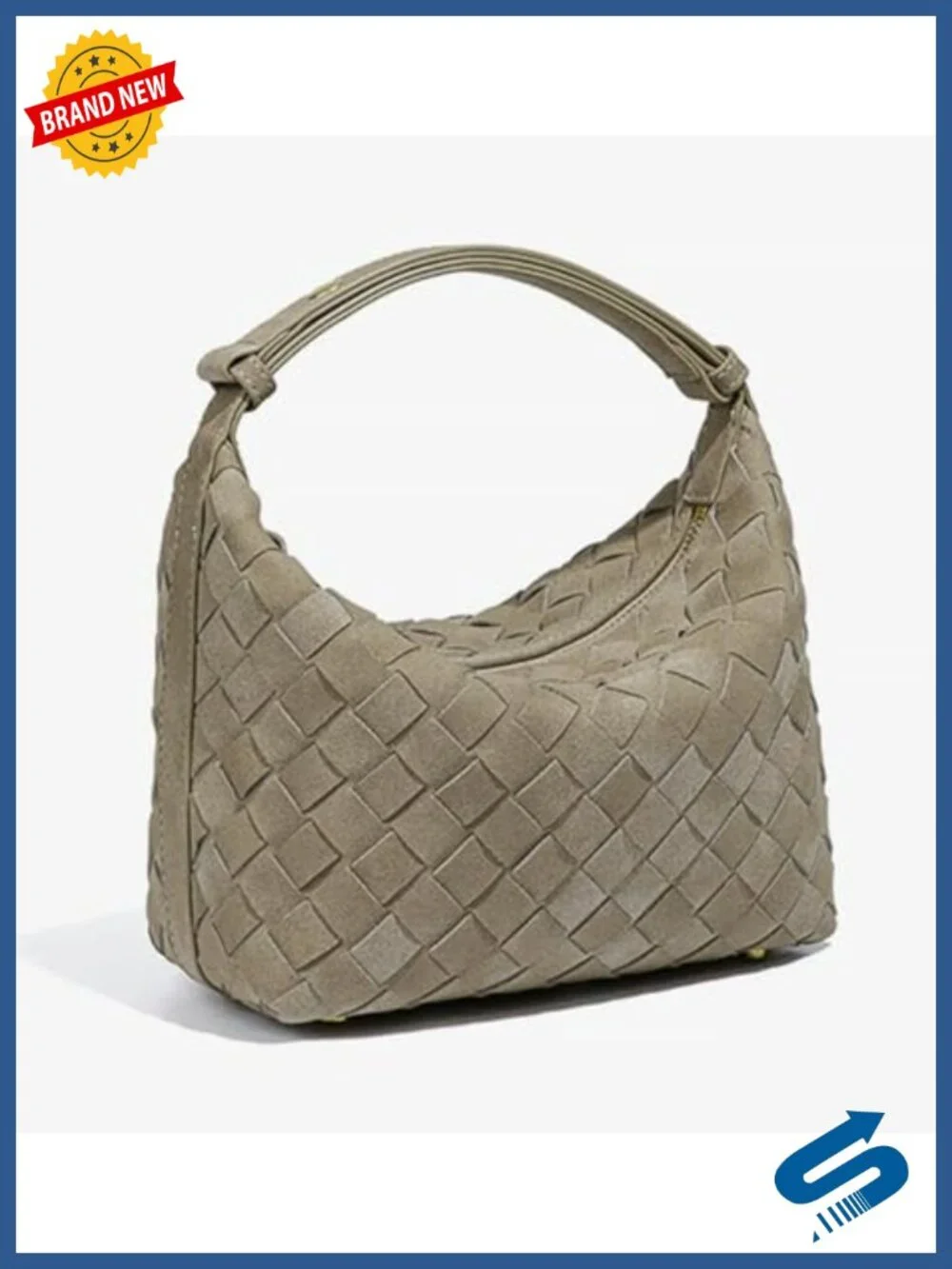 Slouchy Suede Woven Hobo Bag Crossbody Shoulder Purse Tote Satchel